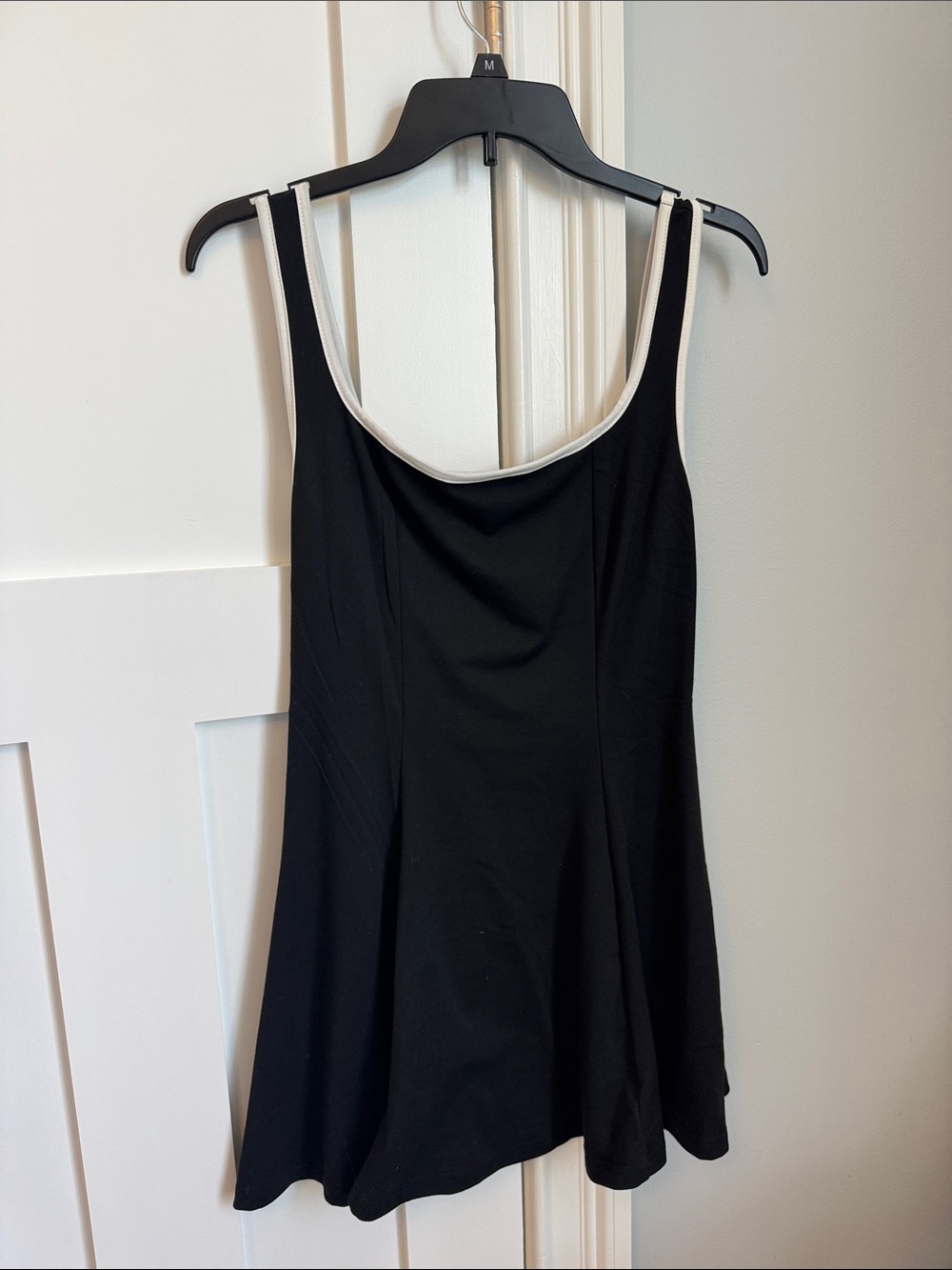 Black athletic Dress with White Trim